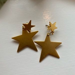 Gold star earrings